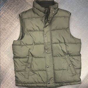 American Eagle Outfitters Green Quilted Vest